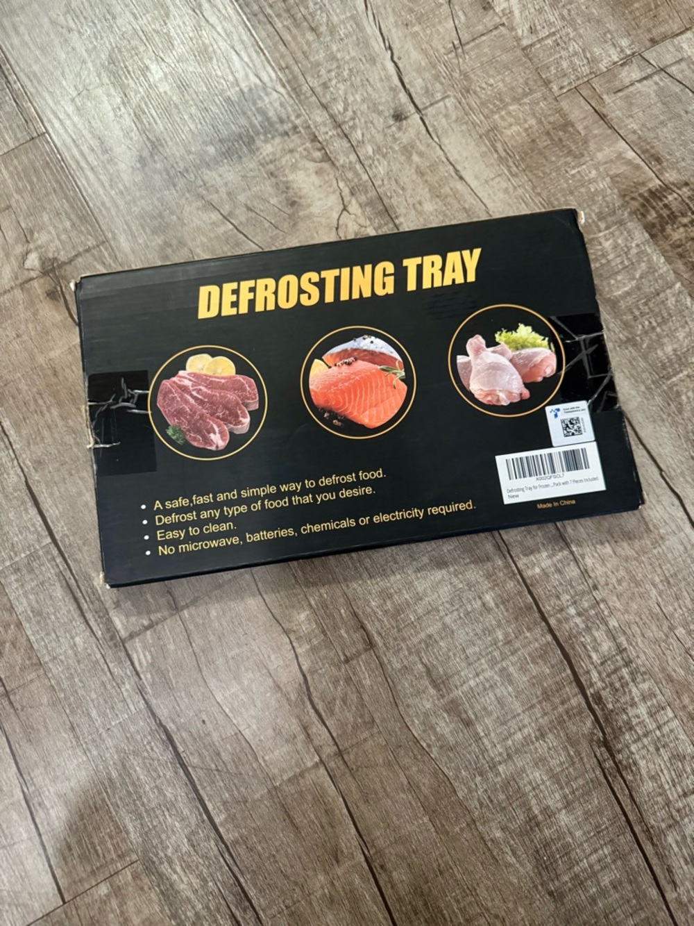 New Defrosting Tray Frozen Meat Thawing Plate Aluminum Fast Thaw Board Set